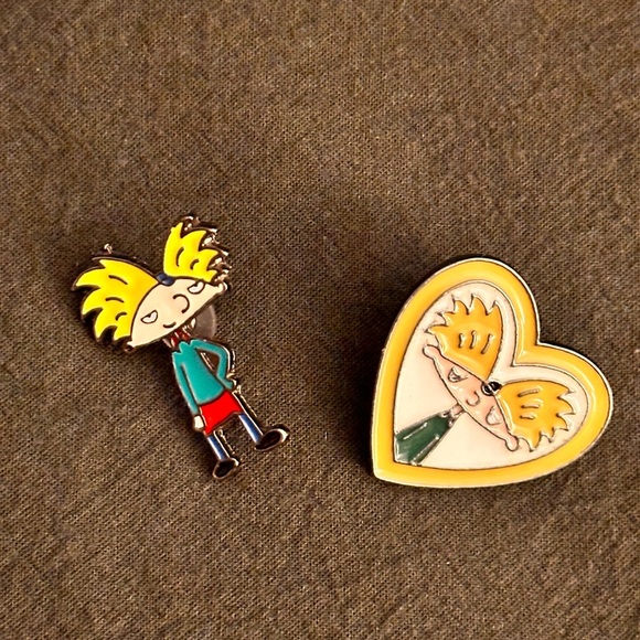 Source Unknown Other - Hey Arnold lapel pins. Both pins included.